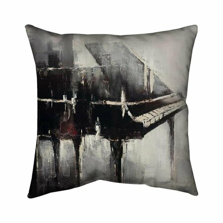 BEGIN HOME DECOR 20 x 20 in. Industrial Style Piano-Double Sided Print Indoor Pillow 5541-2020-MU6